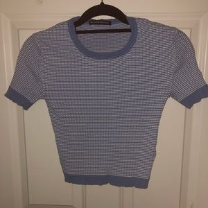 Brandy Melville Blue Fitted Shirt